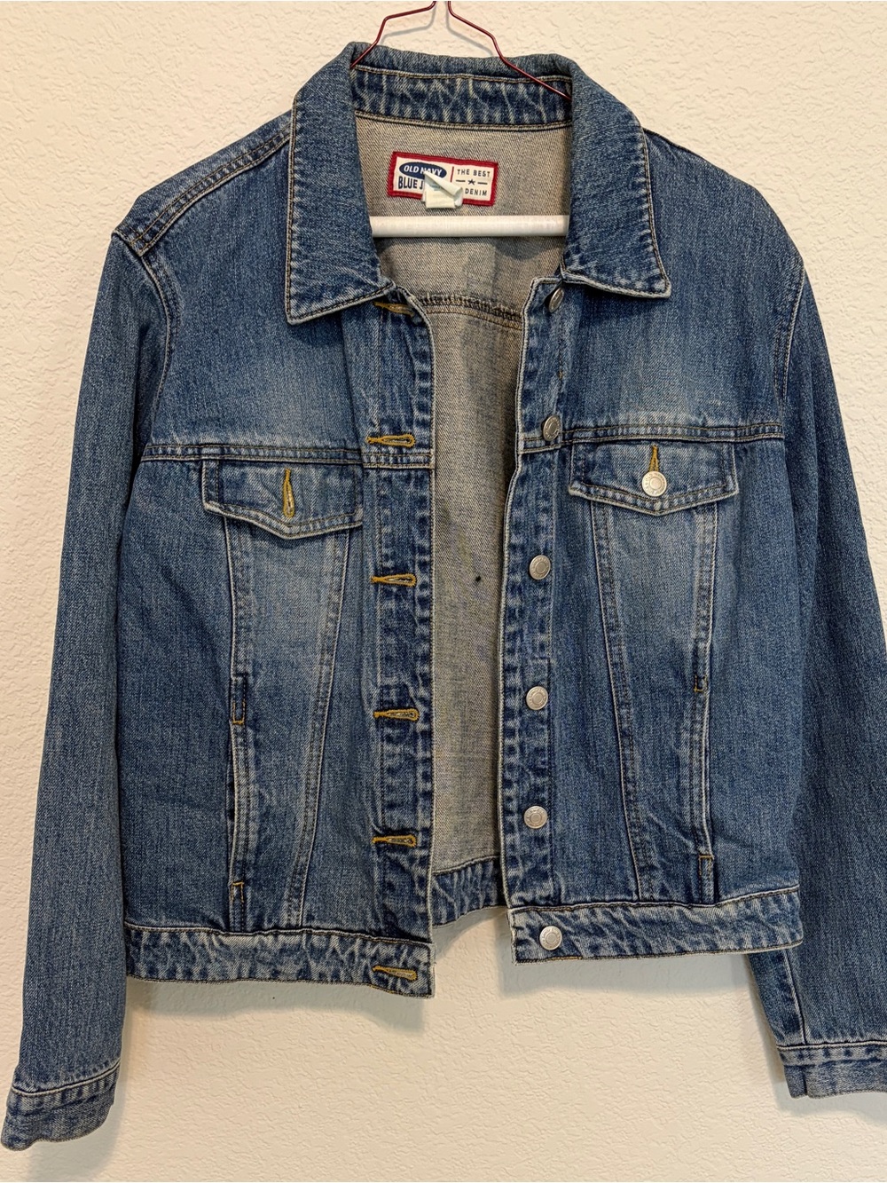 Old Navy Light Blue Denim Jacket with Contrast Stitching